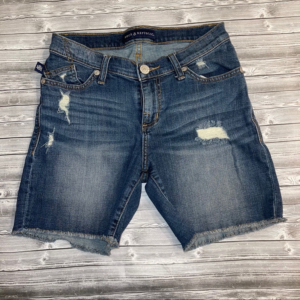 Rock & Republic- Blue Denim Jean Shorts - Size 4